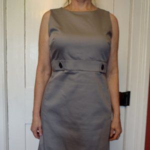 Grey ButtonTab Accent Dress